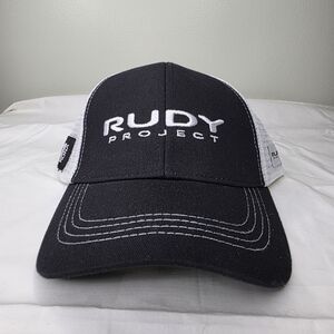 Rudy Project Black Snapback Hat With White Mesh Back. NWT!